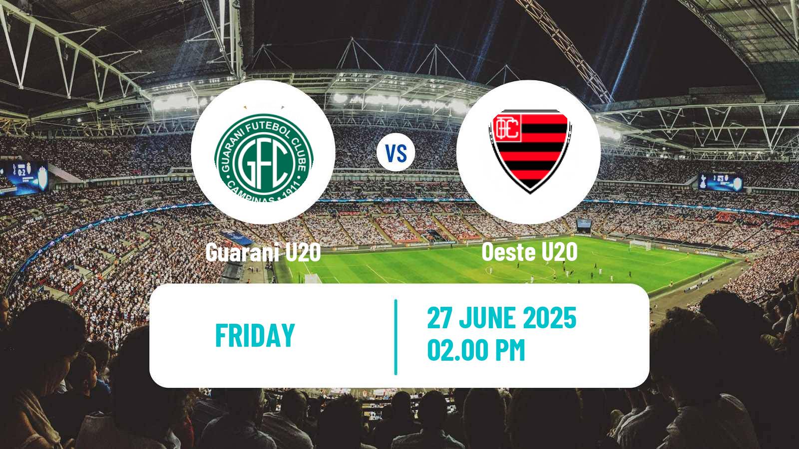 Soccer Brazilian Paulista U20 Guarani U20 - Oeste U20