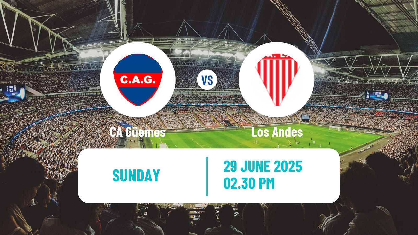 Soccer Argentinian Primera Nacional Güemes - Los Andes