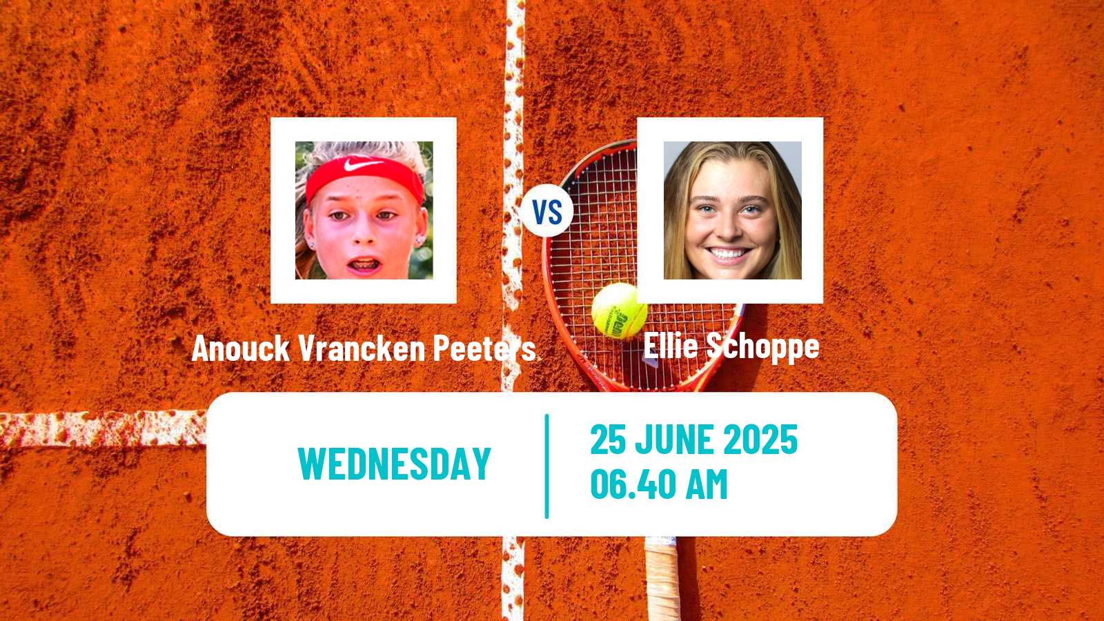 Tennis ITF W15 Alkmaar Women Anouck Vrancken Peeters - Ellie Schoppe