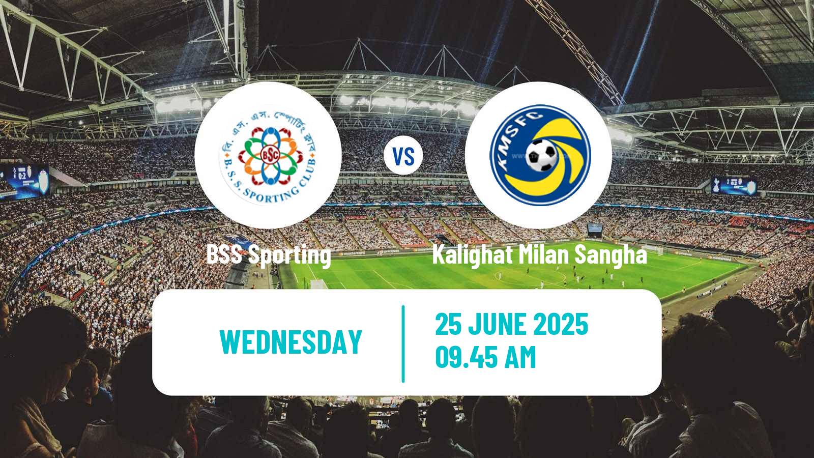 Soccer Calcutta Premier Division BSS Sporting - Kalighat Milan Sangha