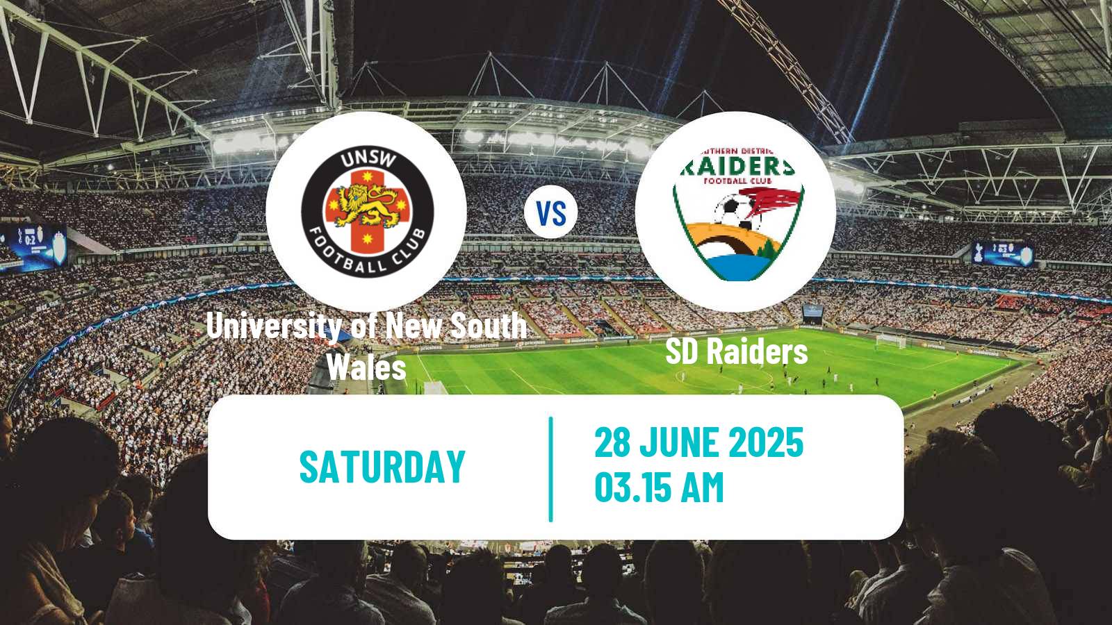 Soccer Australian NSW League One University of New South Wales - SD Raiders