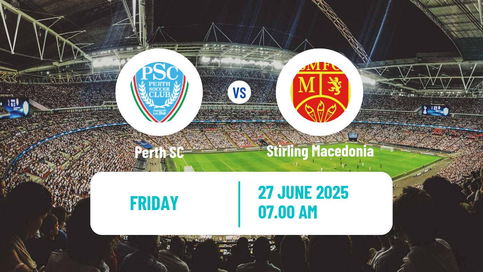 Soccer Australian NPL Western Australia Perth SC - Stirling Macedonia