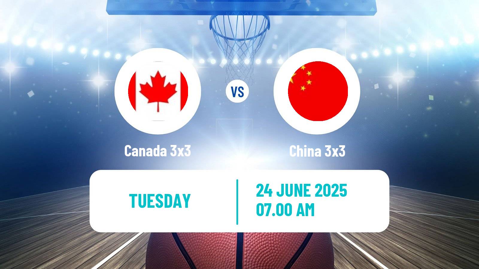 Basketball World Cup Basketball 3x3 Canada 3x3 - China 3x3