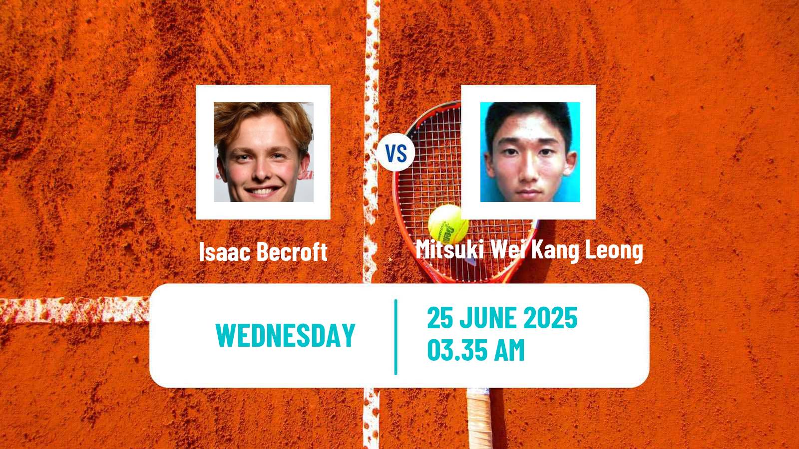 Tennis ITF M15 Maanshan 3 Men Isaac Becroft - Mitsuki Wei Kang Leong