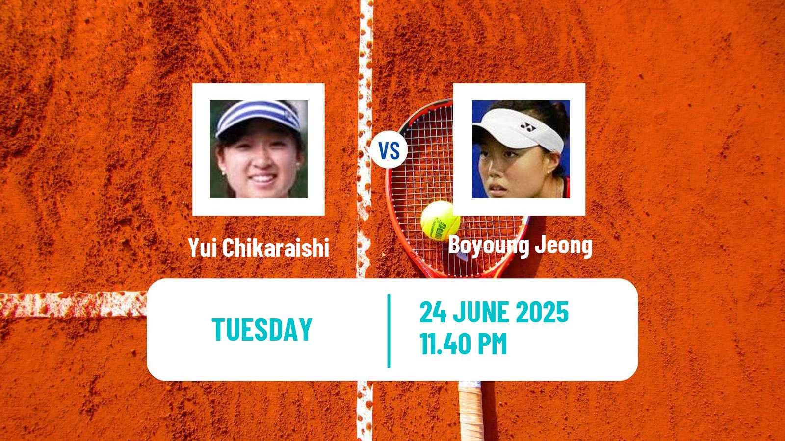 Tennis ITF W15 Hong Kong Women 2025 Yui Chikaraishi - Boyoung Jeong