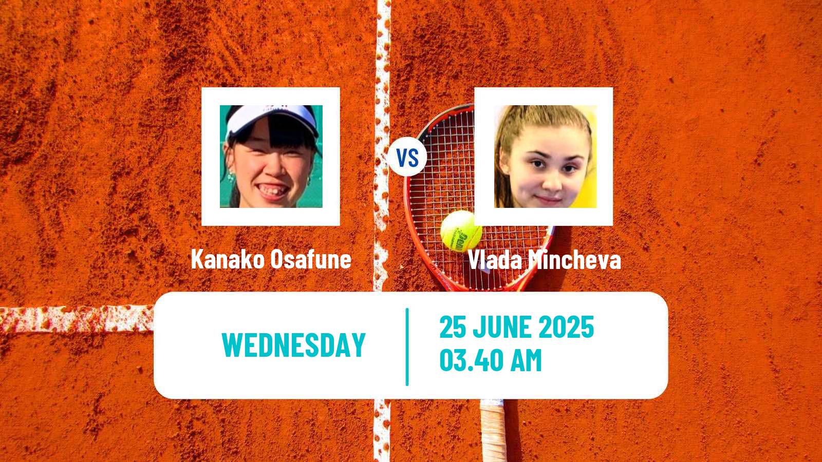 Tennis ITF W15 Hong Kong Women 2025 Kanako Osafune - Vlada Mincheva