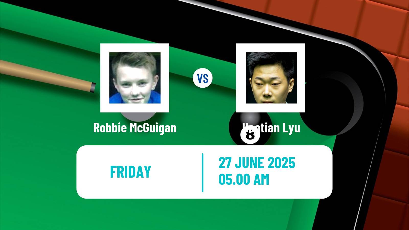 Snooker British Open Robbie McGuigan - Haotian Lyu