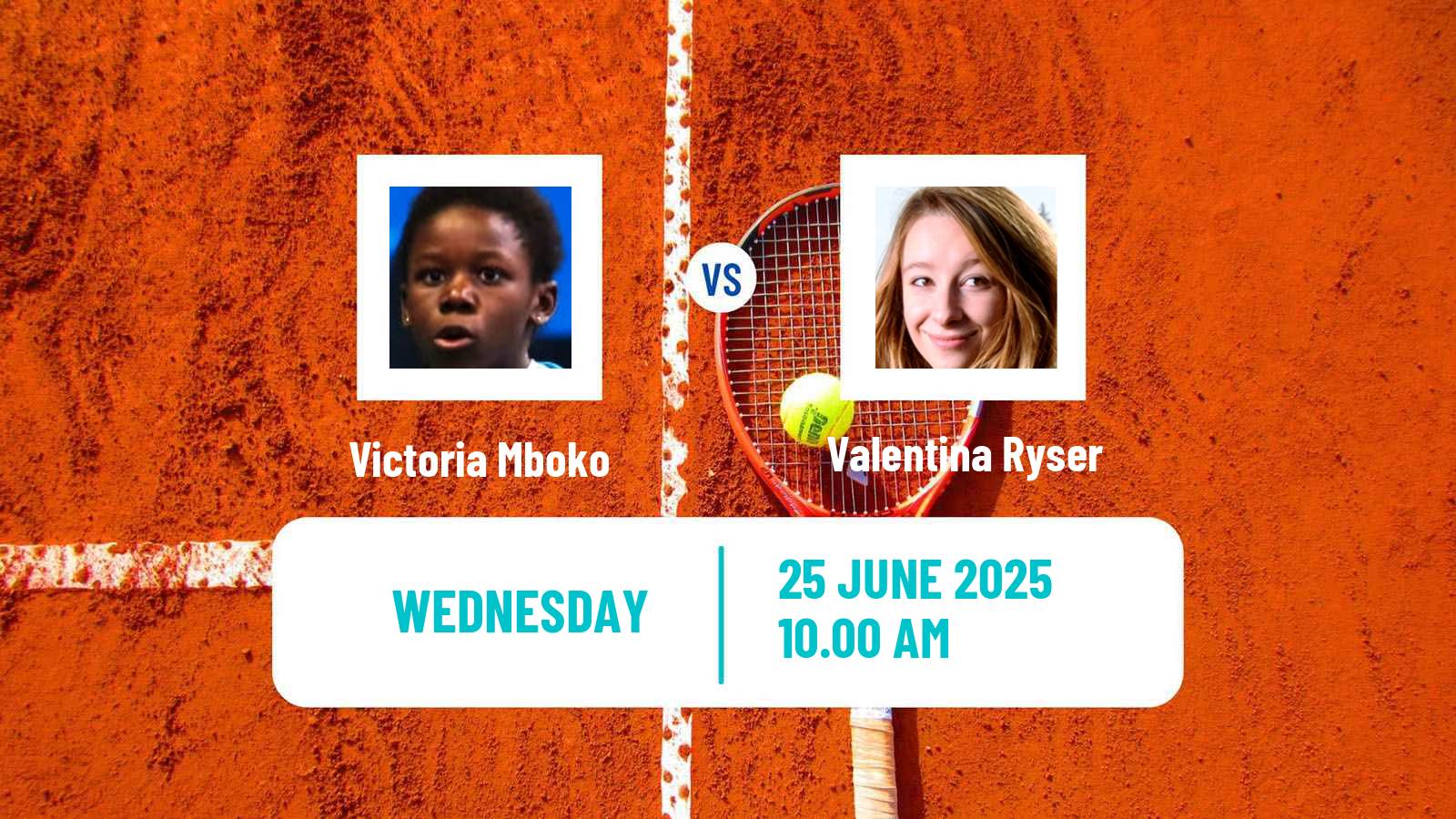 Tennis WTA Wimbledon Victoria Mboko - Valentina Ryser