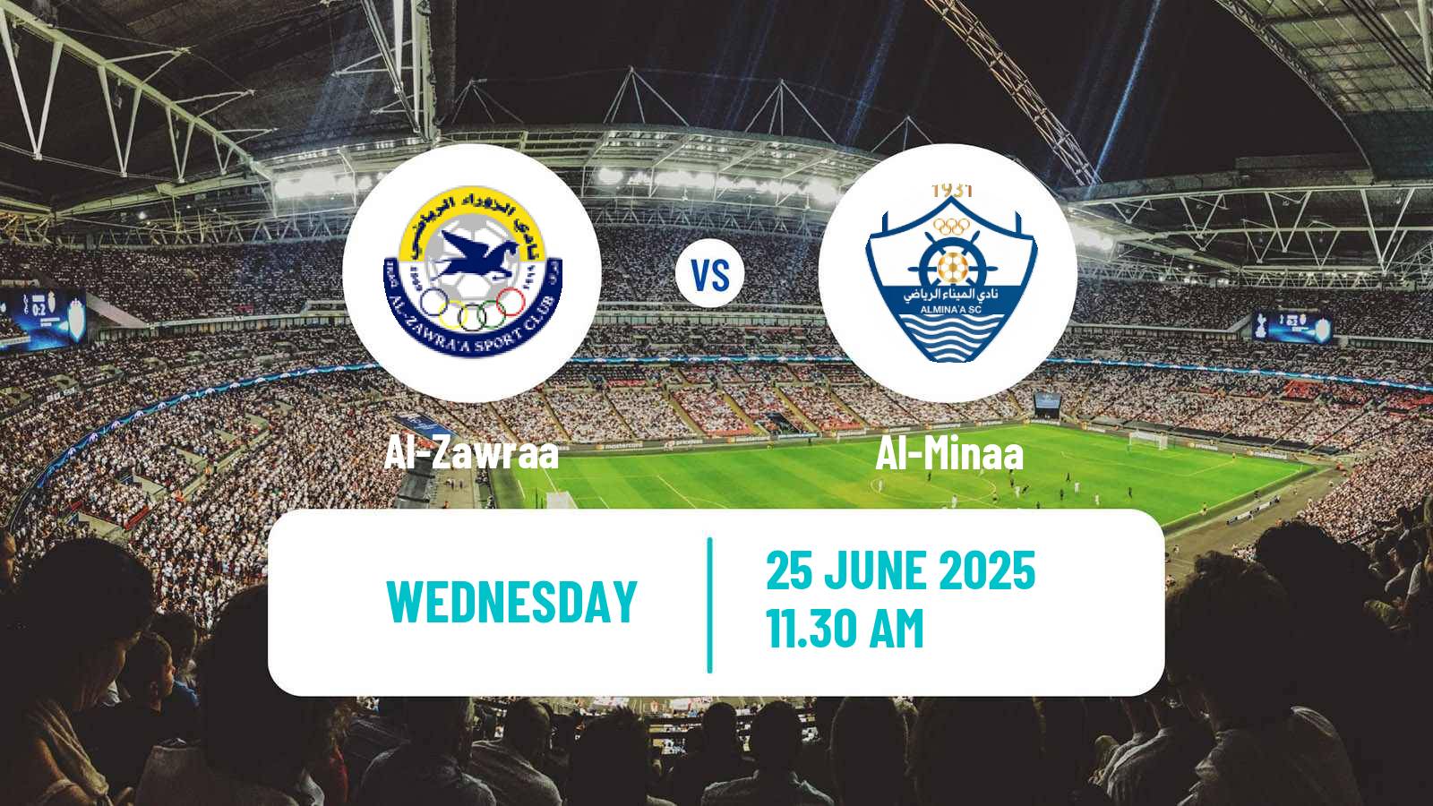 Soccer Iraqi Premier League Al-Zawraa - Al-Minaa