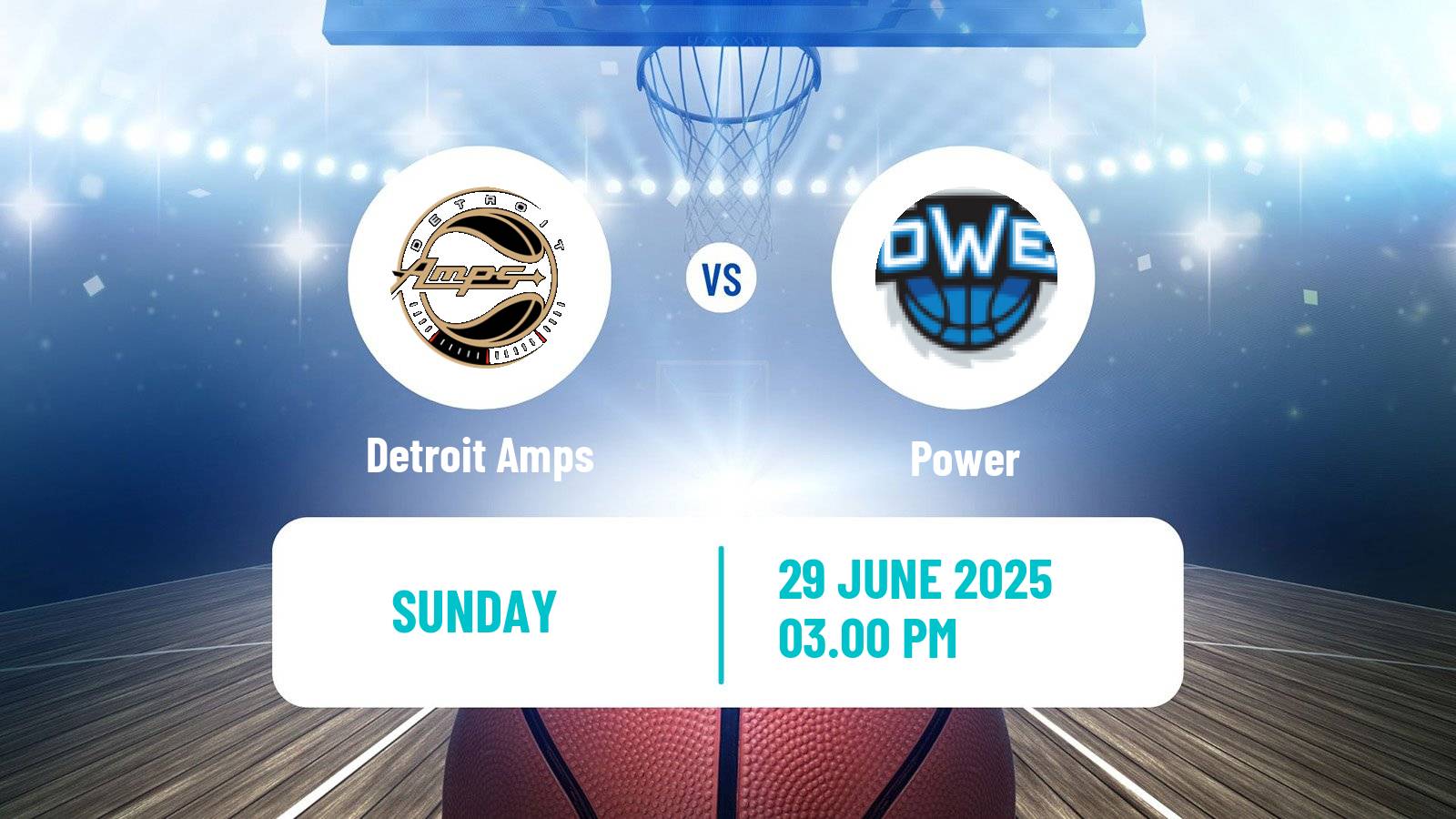 Basketball BIG3 3x3 Detroit Amps - Power