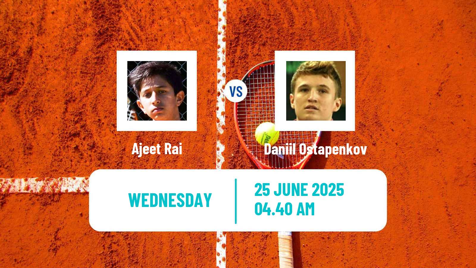 Tennis ITF M25 Monastir 4 Men Ajeet Rai - Daniil Ostapenkov