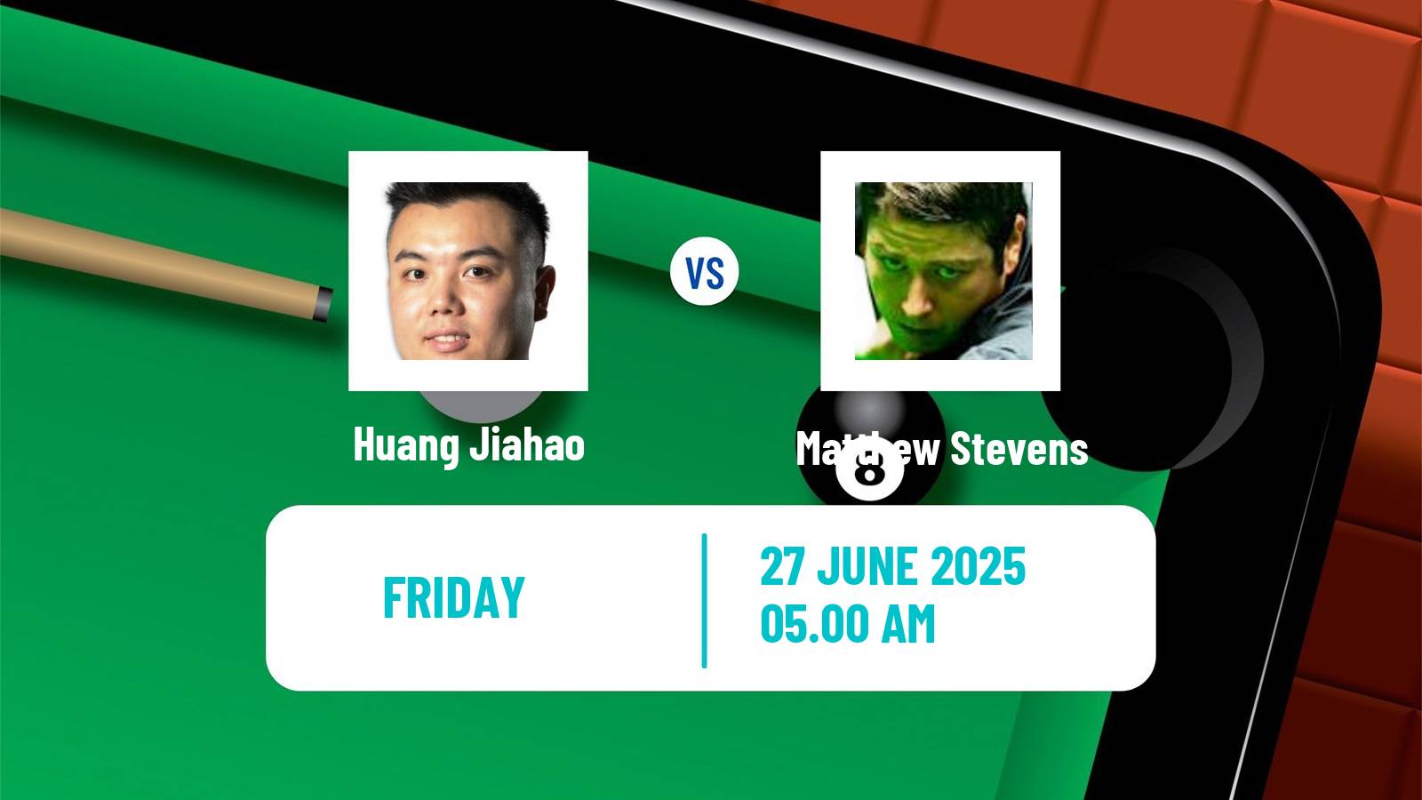 Snooker British Open Huang Jiahao - Matthew Stevens