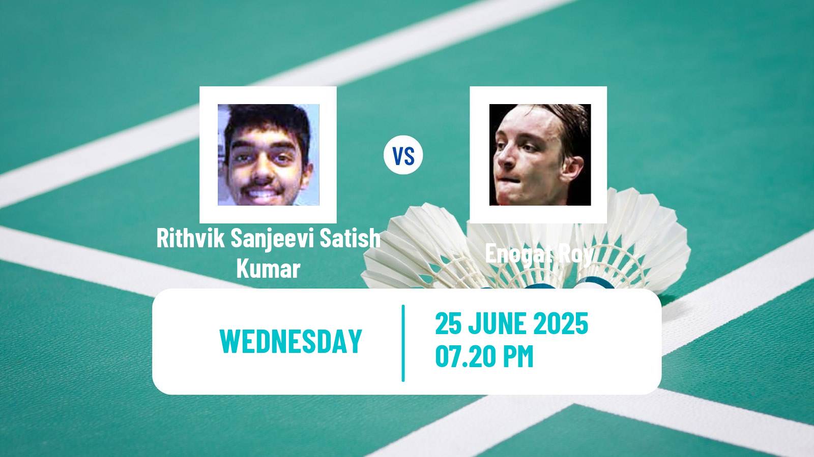 Badminton BWF World Tour Us Open Men Rithvik Sanjeevi Satish Kumar - Enogat Roy