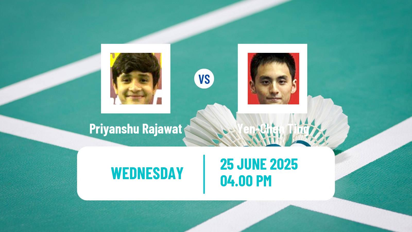 Badminton BWF World Tour Us Open Men Priyanshu Rajawat - Yen-Chen Ting
