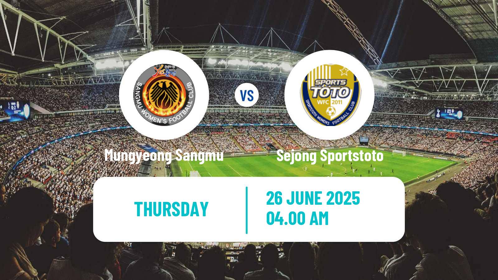 Soccer South Korean WK League Mungyeong Sangmu - Sejong Sportstoto