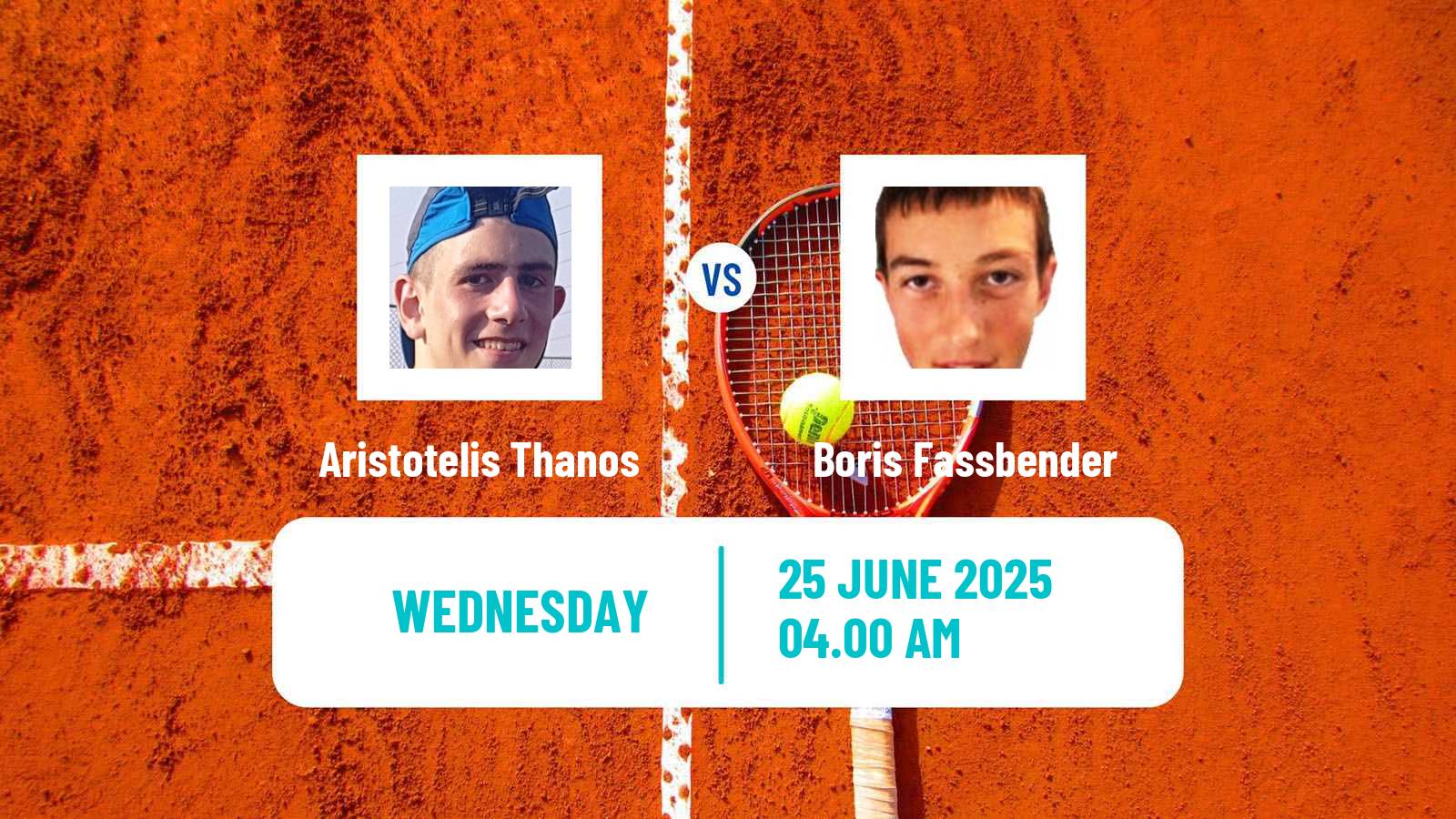 Tennis ITF M25 Brussels Men Aristotelis Thanos - Boris Fassbender
