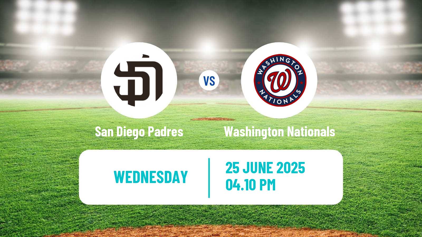 Baseball MLB San Diego Padres - Washington Nationals