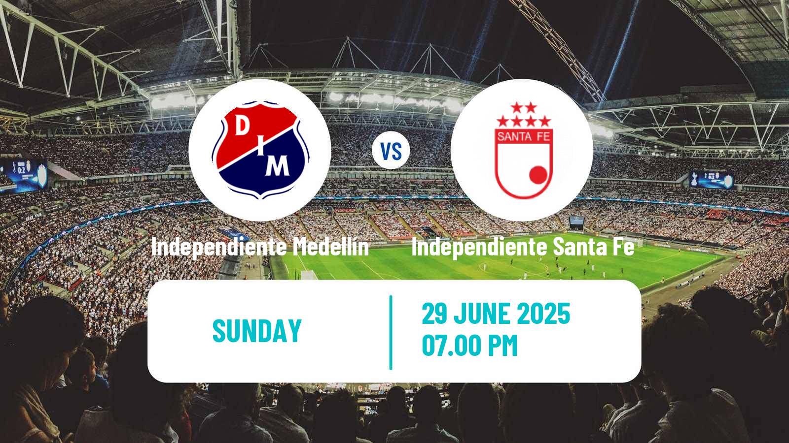 Soccer Colombian Primera A Independiente Medellín - Independiente Santa Fe
