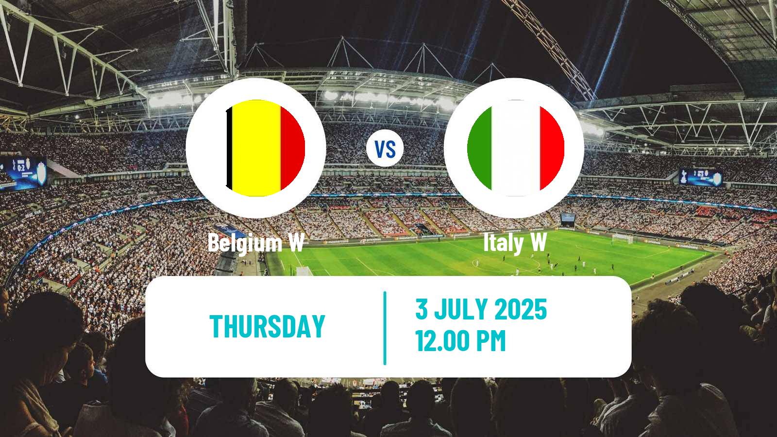 Soccer UEFA Euro Women Belgium W - Italy W