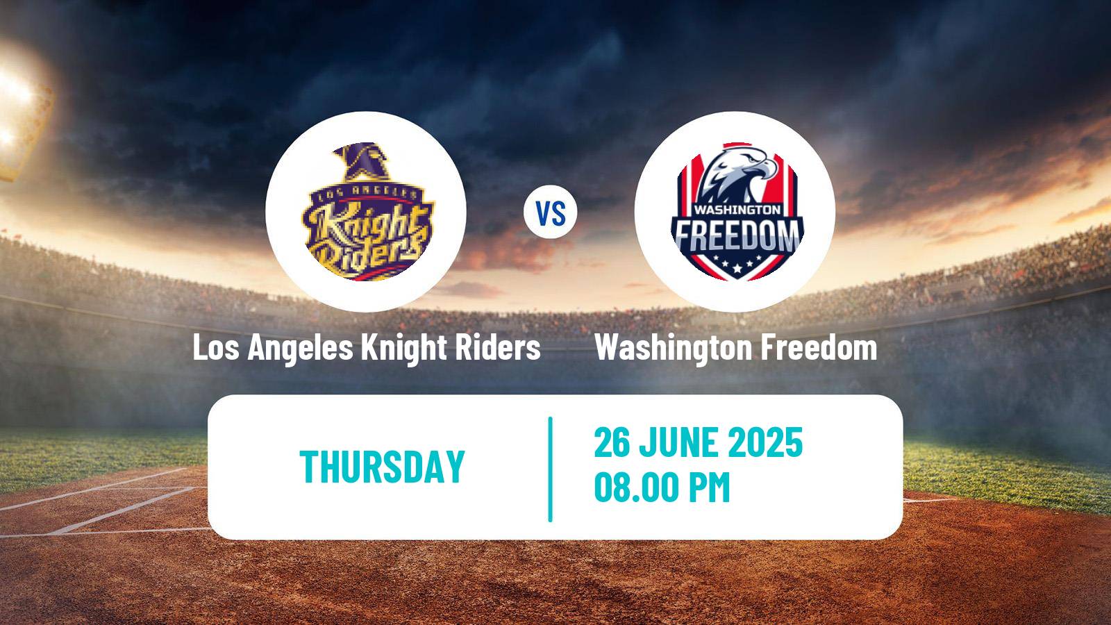 Cricket MLC Cricket Los Angeles Knight Riders - Washington Freedom