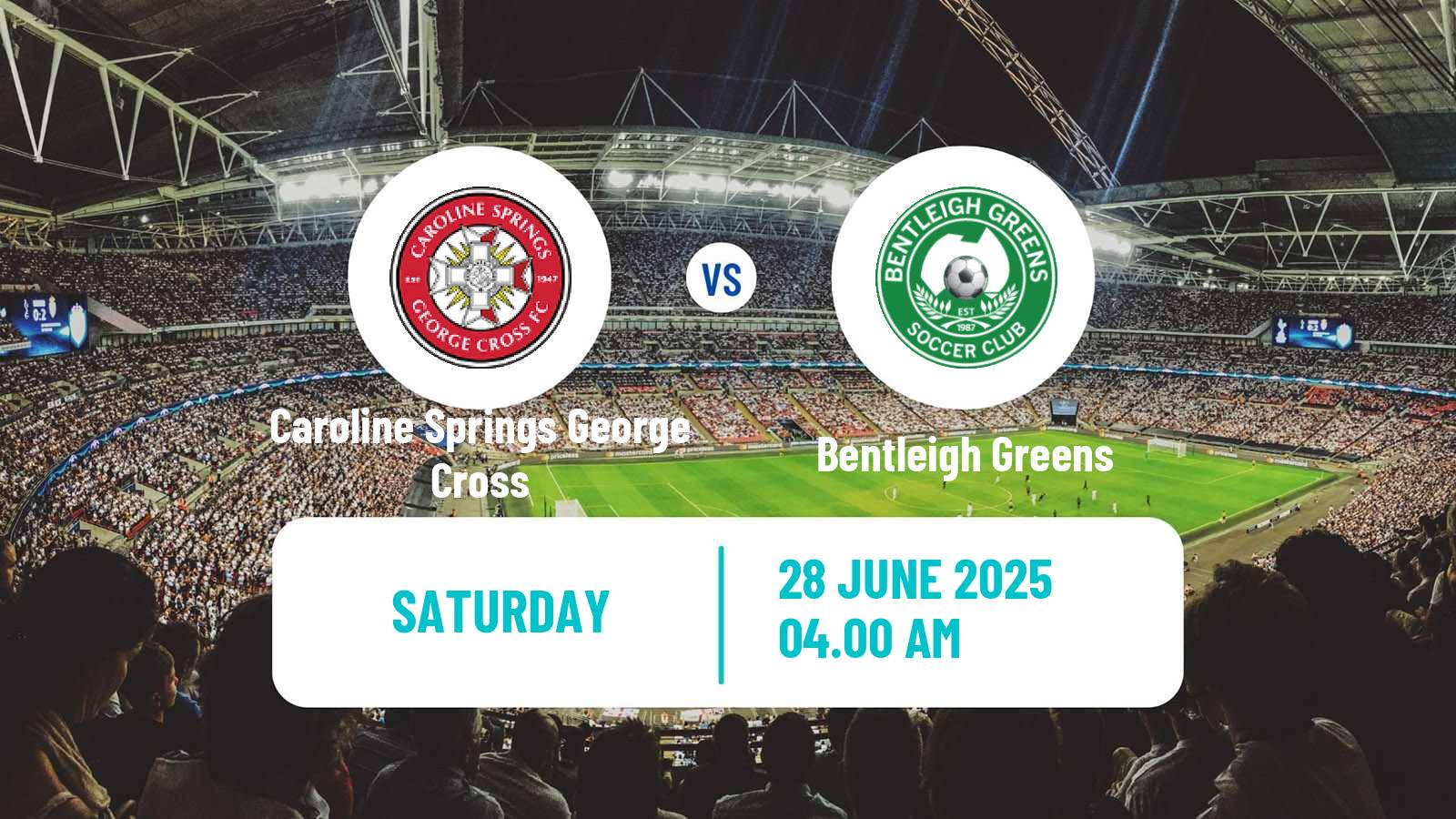 Soccer Australian Victoria Premier League Caroline Springs George Cross - Bentleigh Greens