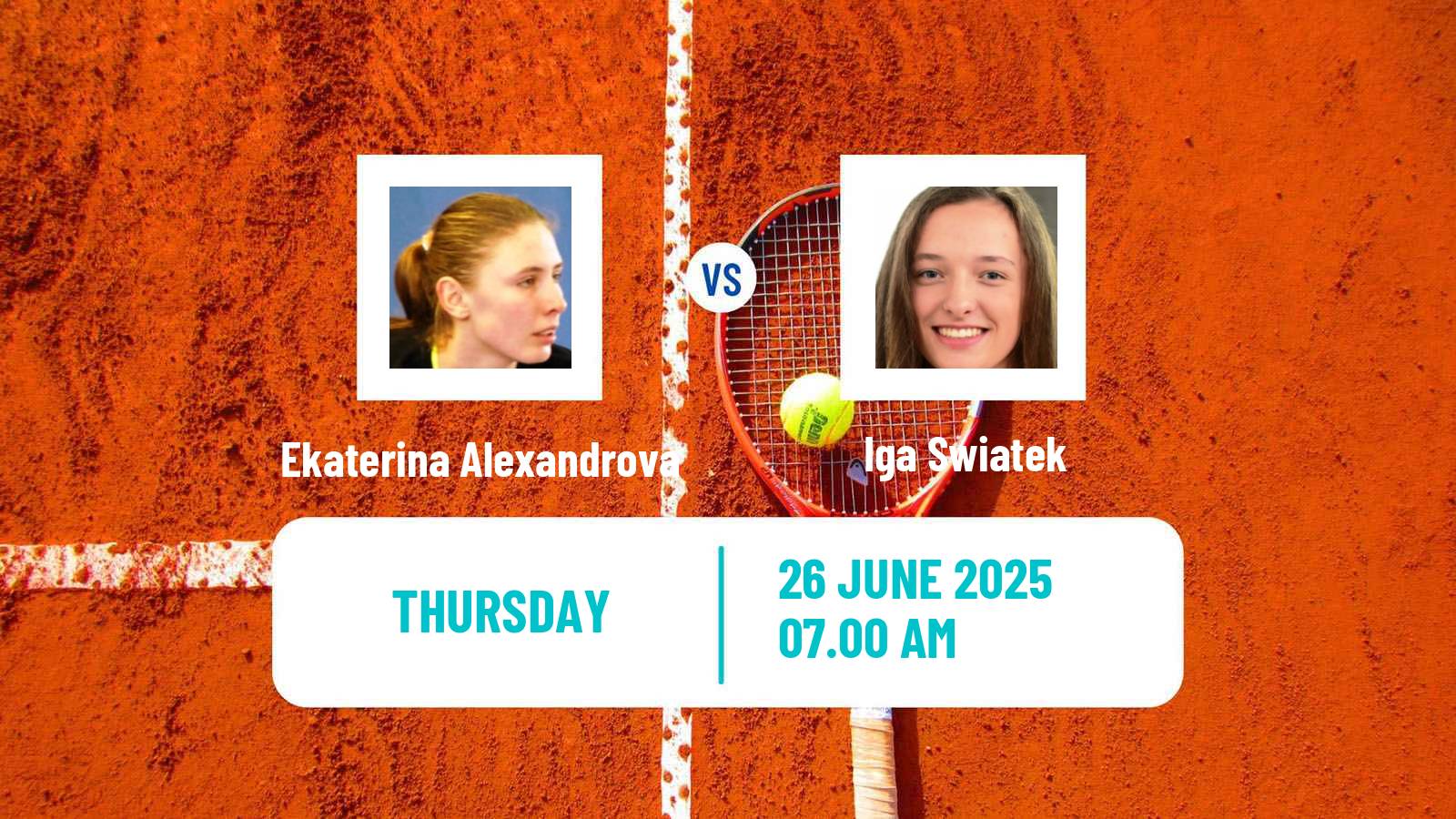 Tennis WTA Bad Homburg Ekaterina Alexandrova - Iga Swiatek
