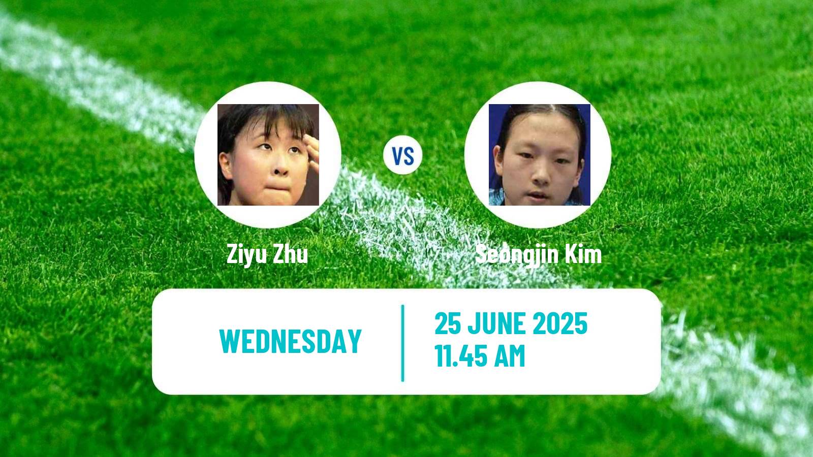Table tennis Wtt Contender Zagreb Women Ziyu Zhu - Seongjin Kim