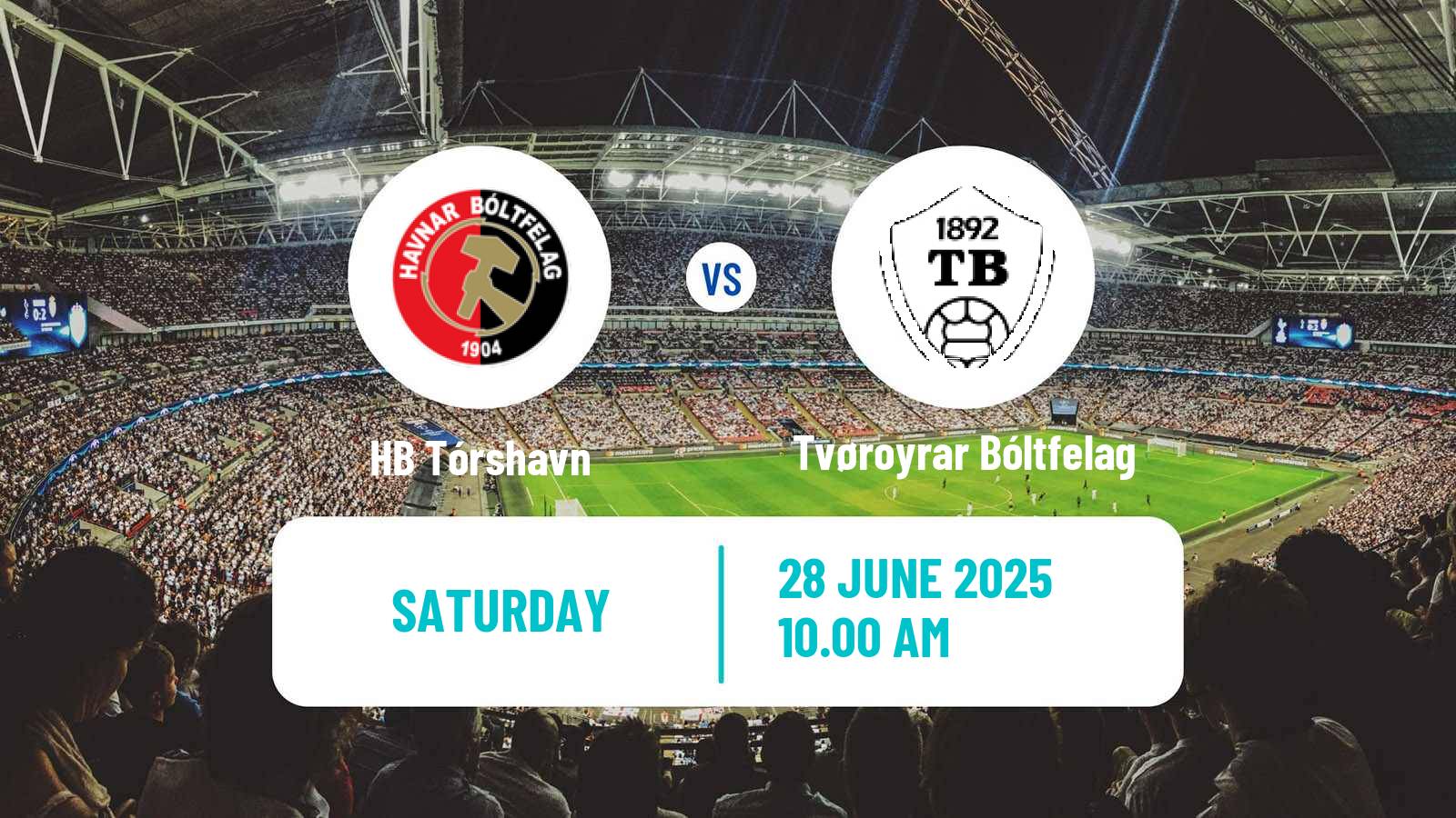 Soccer Faroe Islands Premier League HB Tórshavn - Tvøroyrar Bóltfelag