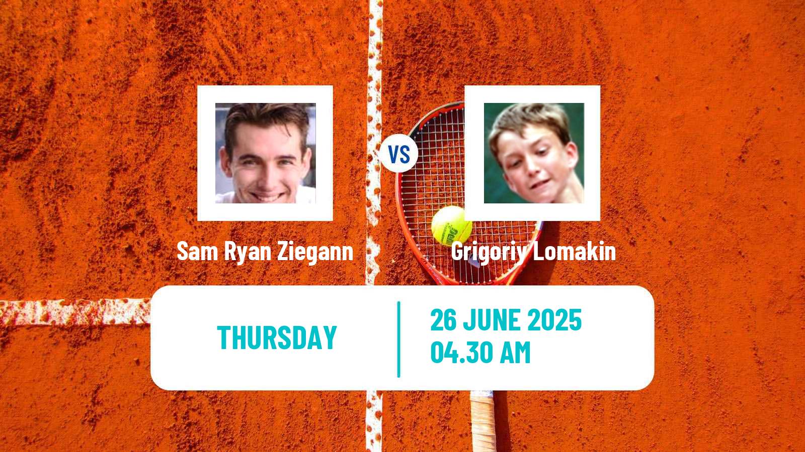 Tennis ITF M15 Monastir 25 Men Sam Ryan Ziegann - Grigoriy Lomakin