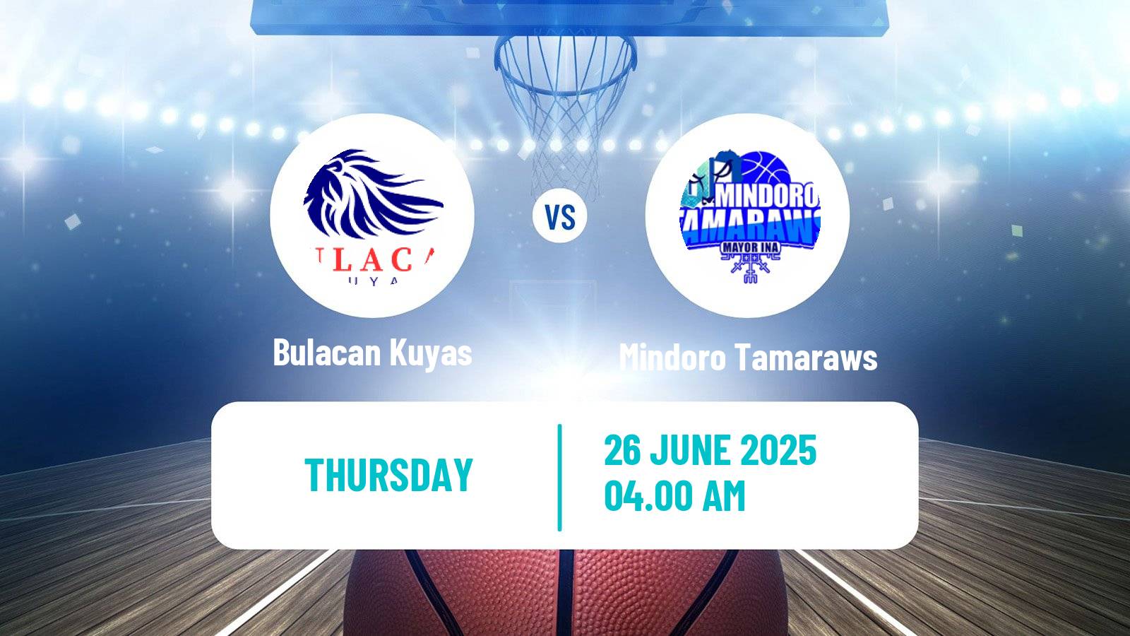 Basketball Philippines MBPL  Bulacan Kuyas - Mindoro Tamaraws