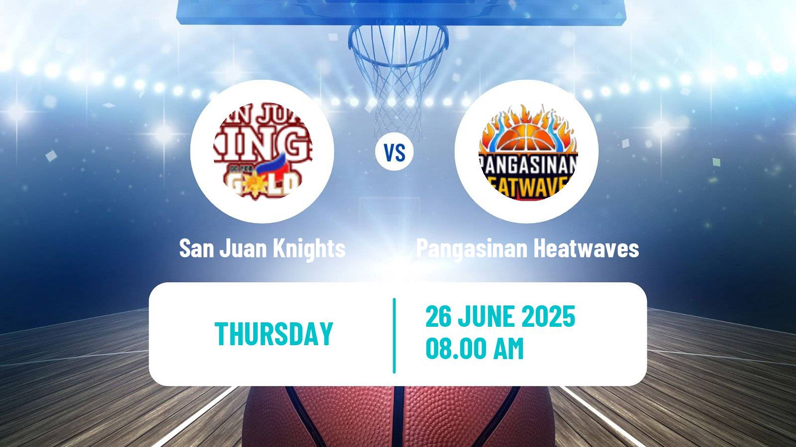 Basketball Philippines MBPL  San Juan Knights - Pangasinan Heatwaves