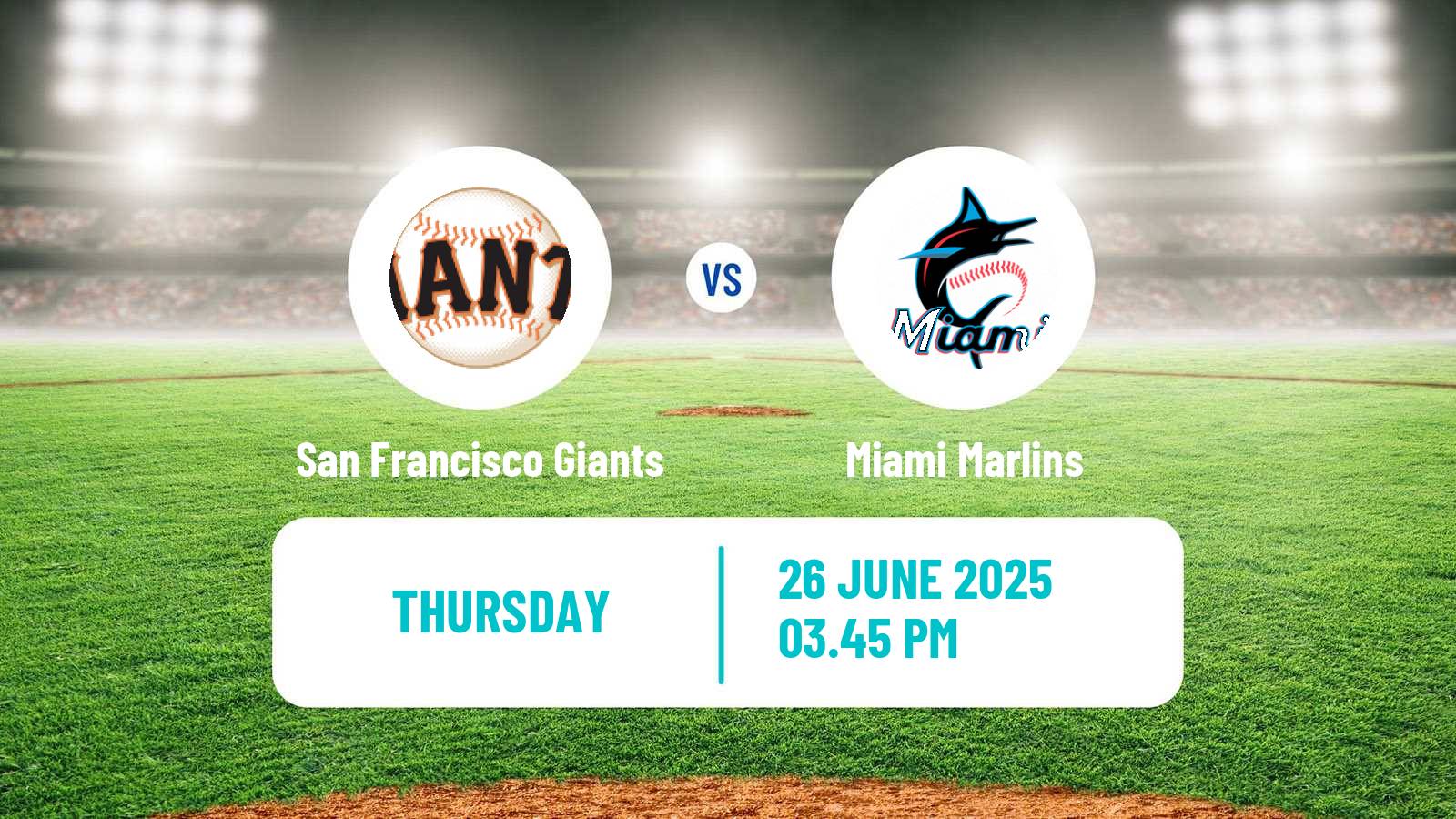 Baseball MLB San Francisco Giants - Miami Marlins