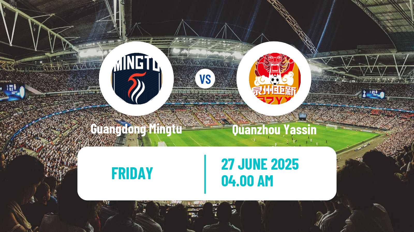 Soccer Chinese Yi League Guangdong Mingtu - Quanzhou Yassin