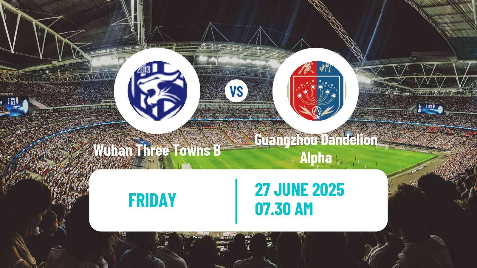 Soccer Chinese Yi League Wuhan Three Towns B - Guangzhou Dandelion Alpha