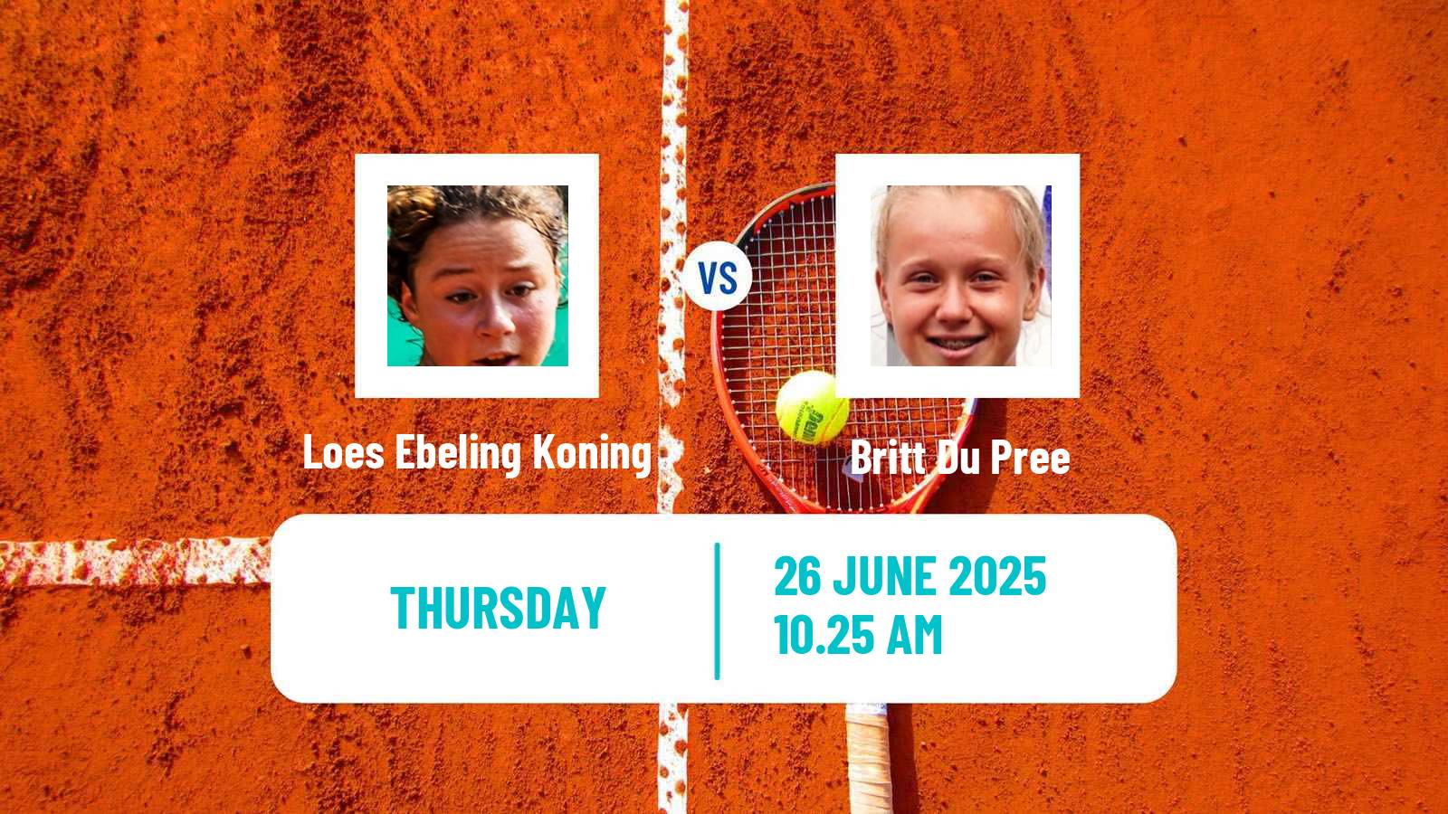 Tennis ITF W15 Alkmaar Women Loes Ebeling Koning - Britt Du Pree