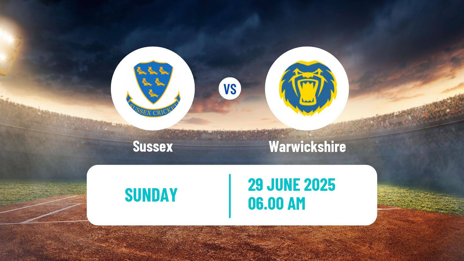 Cricket County Championship One Cricket Sussex - Warwickshire