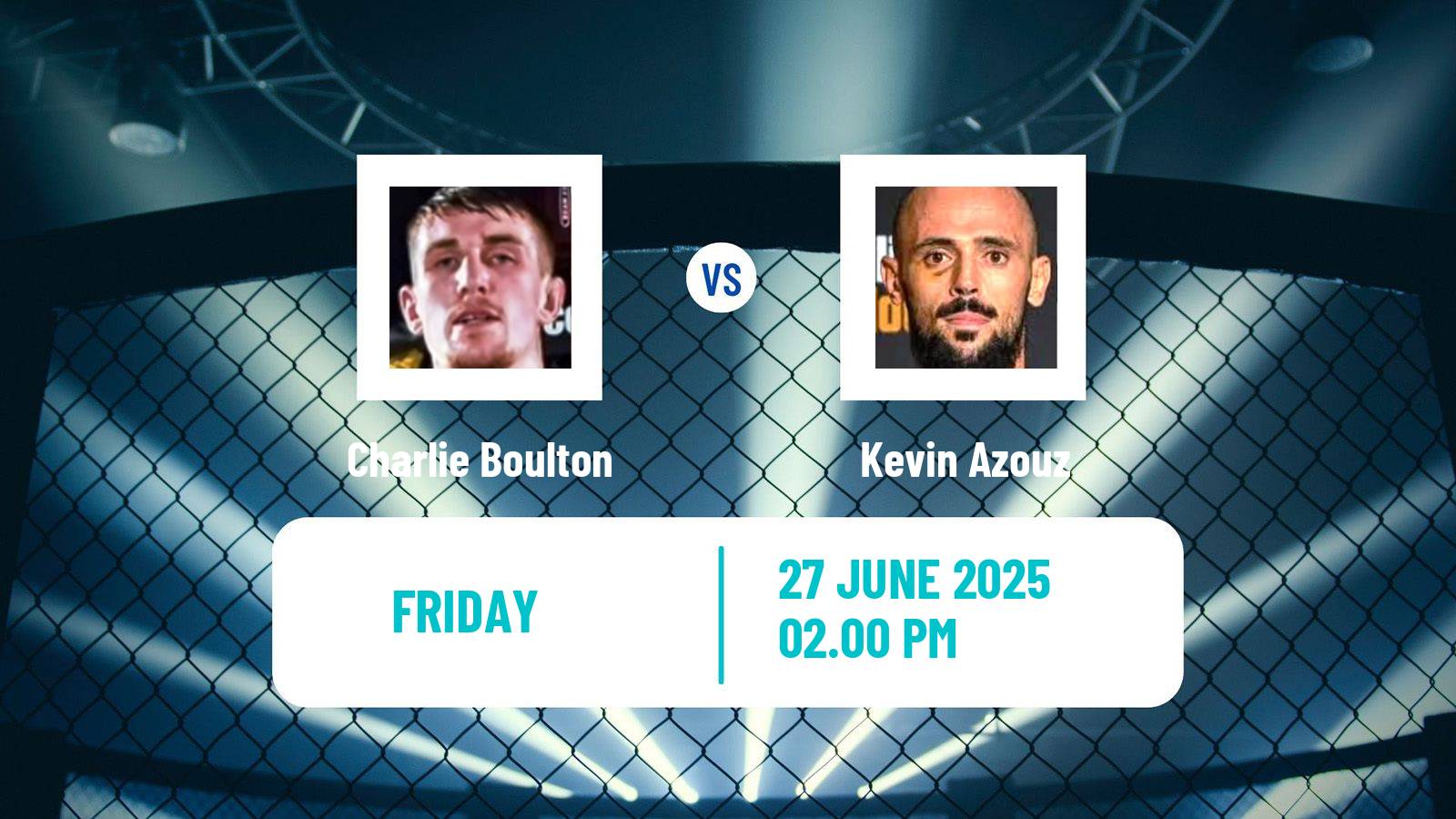 MMA Bantamweight Cage Warriors Men Charlie Boulton - Kevin Azouz