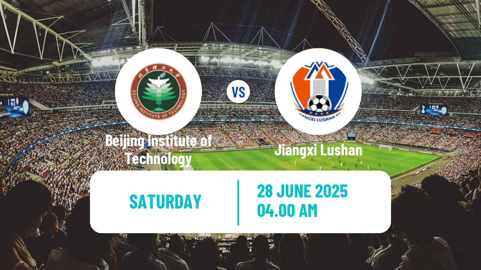 Soccer Chinese Yi League Beijing Institute of Technology - Jiangxi Lushan