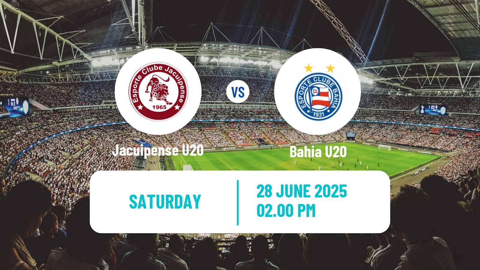 Soccer Brazilian Baiano U20 Jacuipense U20 - Bahia U20