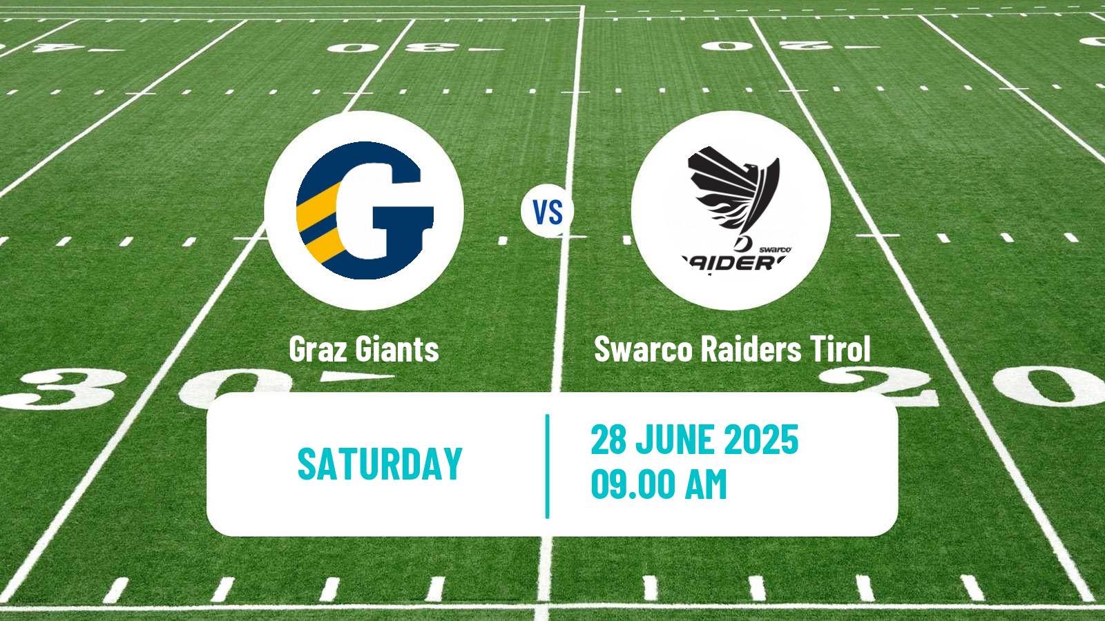 American football Austrian Football League Graz Giants - Swarco Raiders Tirol