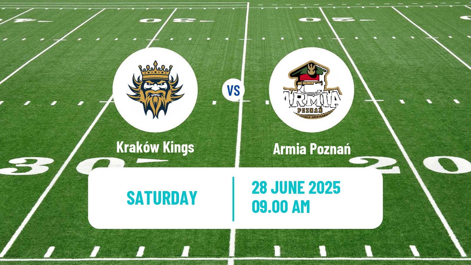 American football Polish PFL 1 Kraków Kings - Armia Poznań