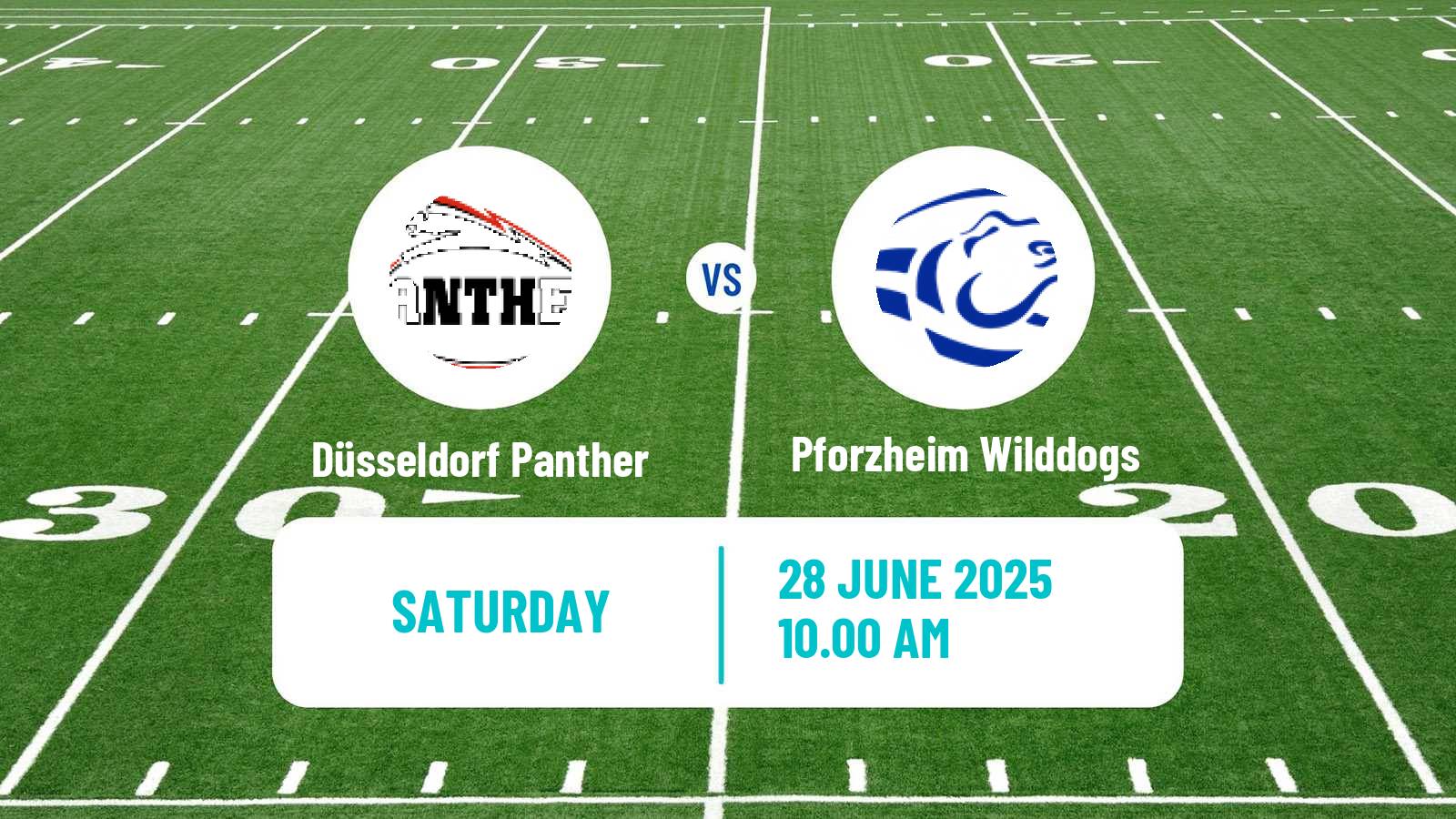American football German GFL Düsseldorf Panther - Pforzheim Wilddogs