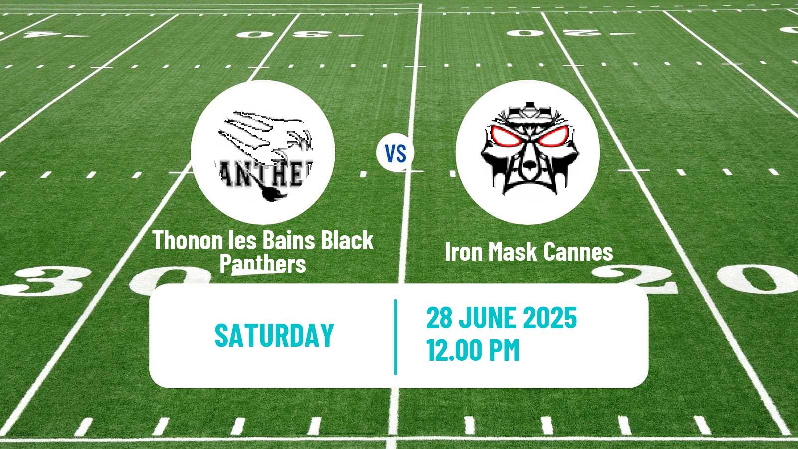 American football French Championnat Elite American Football Thonon les Bains Black Panthers - Iron Mask Cannes