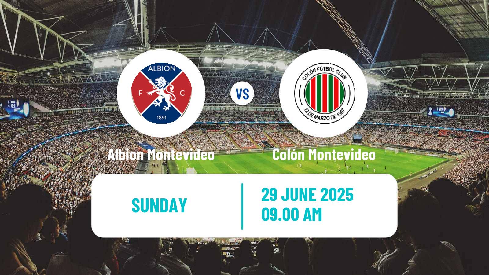 Soccer Uruguayan Segunda Division Albion Montevideo - Colón Montevideo
