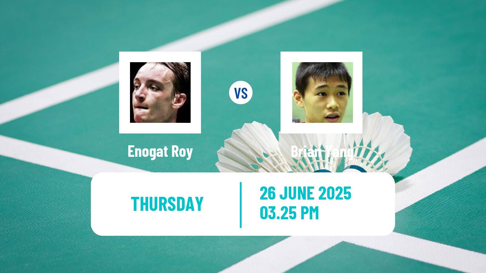 Badminton BWF World Tour Us Open Men Enogat Roy - Brian Yang