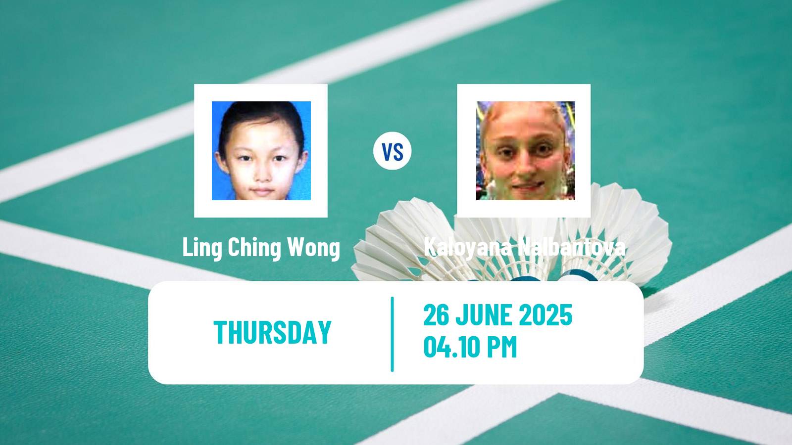 Badminton BWF World Tour Us Open Women Ling Ching Wong - Kaloyana Nalbantova