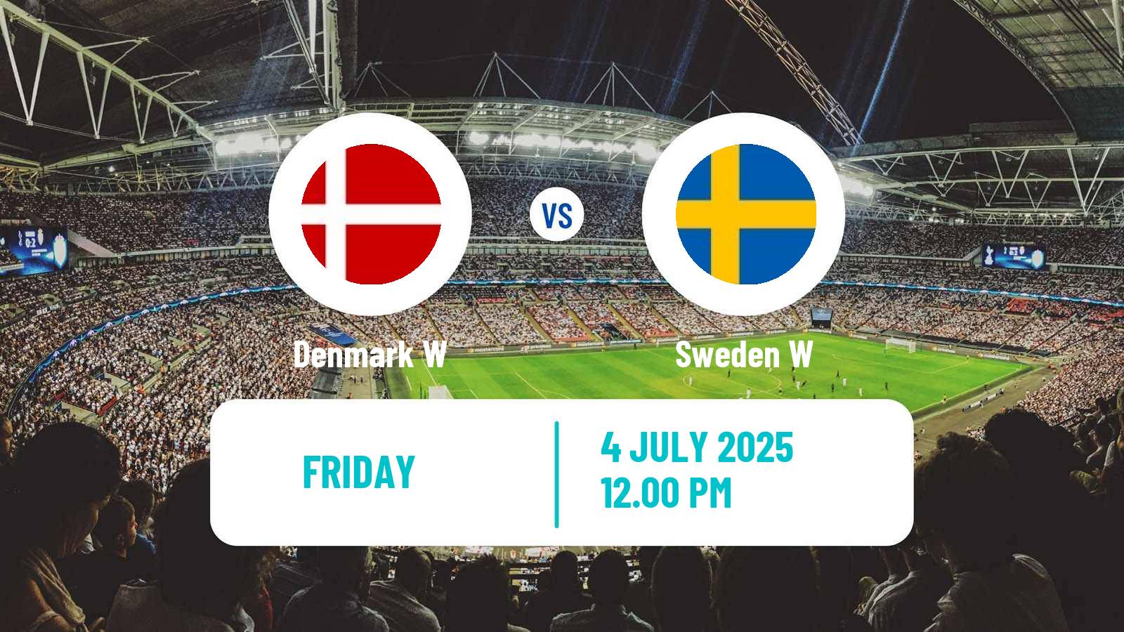 Soccer UEFA Euro Women Denmark W - Sweden W