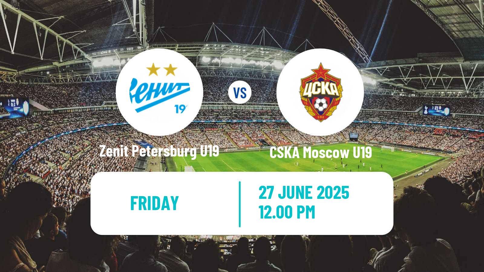 Soccer Russian Youth League Zenit Petersburg U19 - CSKA Moscow U19