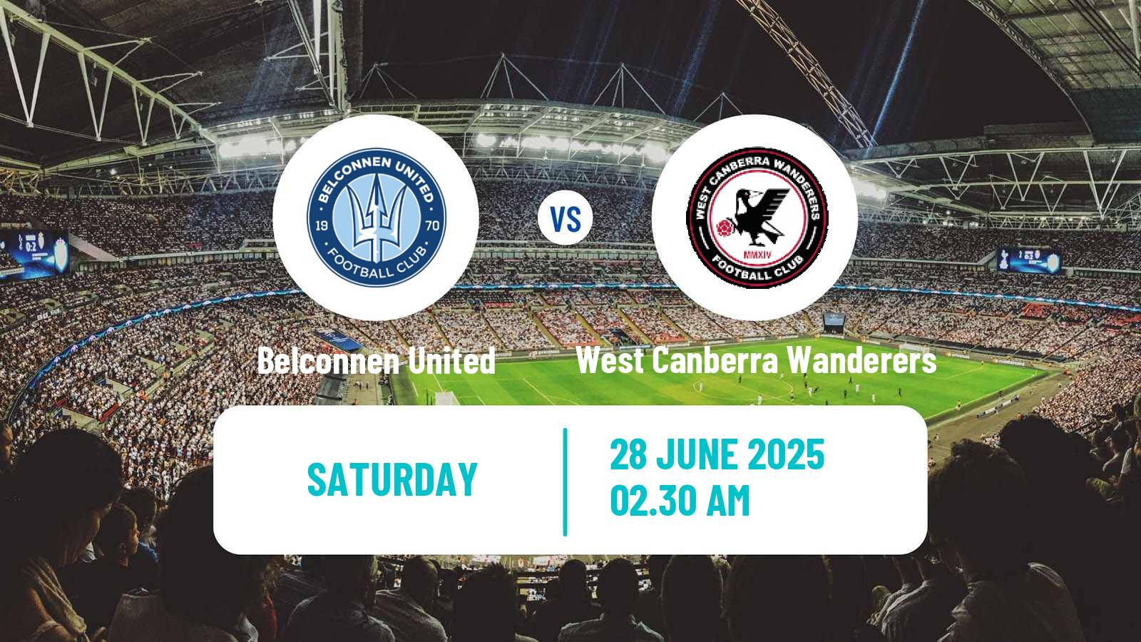 Soccer Australian Capital Premier League Belconnen United - West Canberra Wanderers