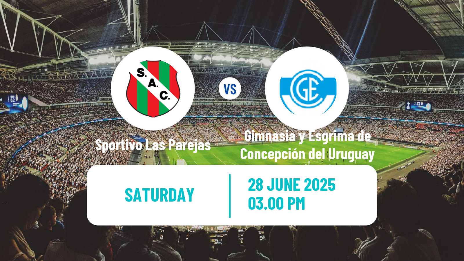 Soccer Argentinian Torneo Federal Sportivo Las Parejas - Gimnasia y Esgrima de Concepción del Uruguay